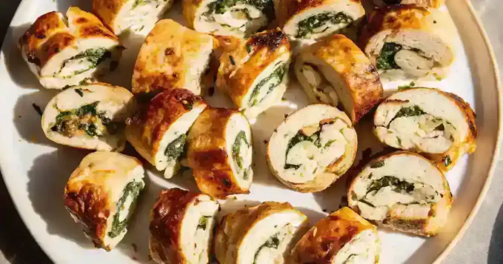 Chicken Ballotine vs Chicken Roulade: golden-skinned ballotine and spiral roulade slices garnished with fresh herbs.