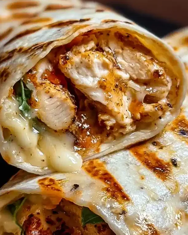 Ooey-Gooey Cheesy Garlic Chicken Wraps You’ll Love