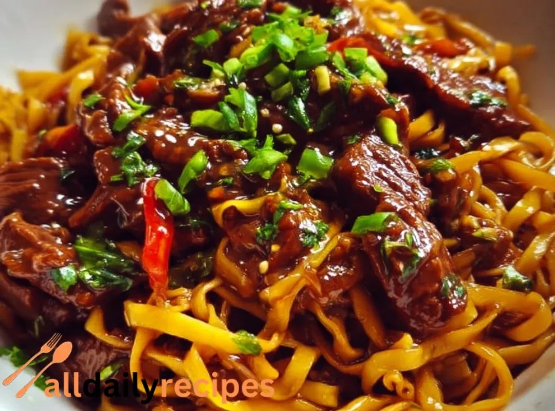 Sticky Beef Noodles