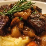 A variety of beef dinner recipes beautifully presented on a dining table.