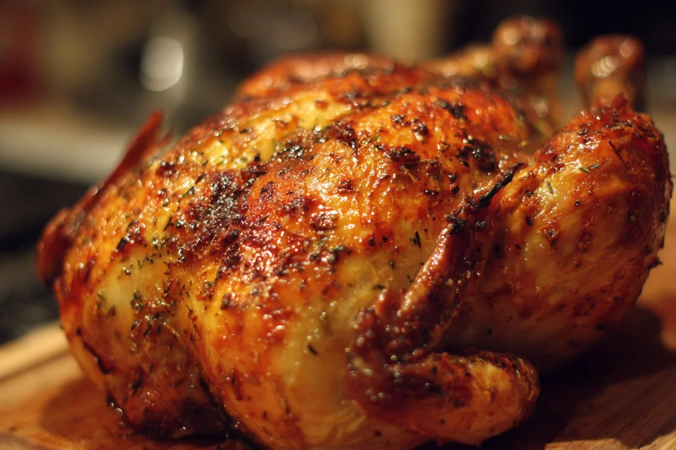 Deliciously cooked Beer Can Chicken on a grill, showcasing golden-brown skin.