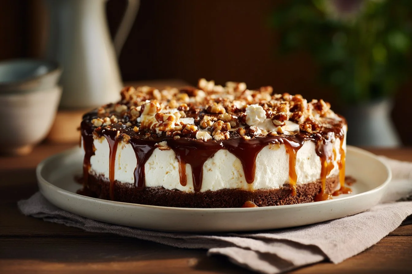 Delicious slice of Better Than Sex Cake topped with chocolate and whipped cream