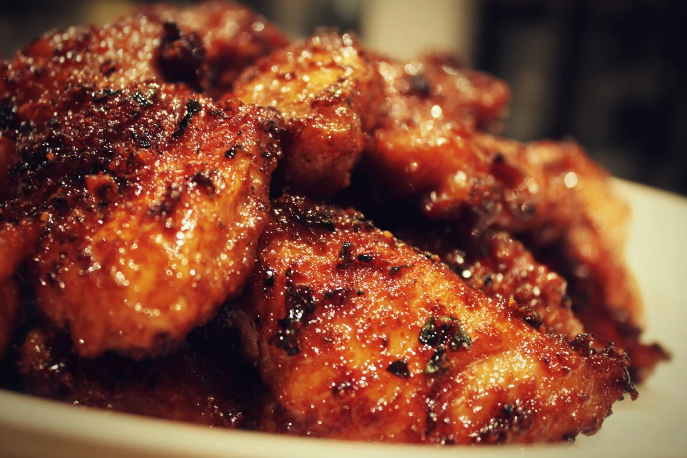 Delicious Brown Sugar Chicken dish served with fresh vegetables and rice.