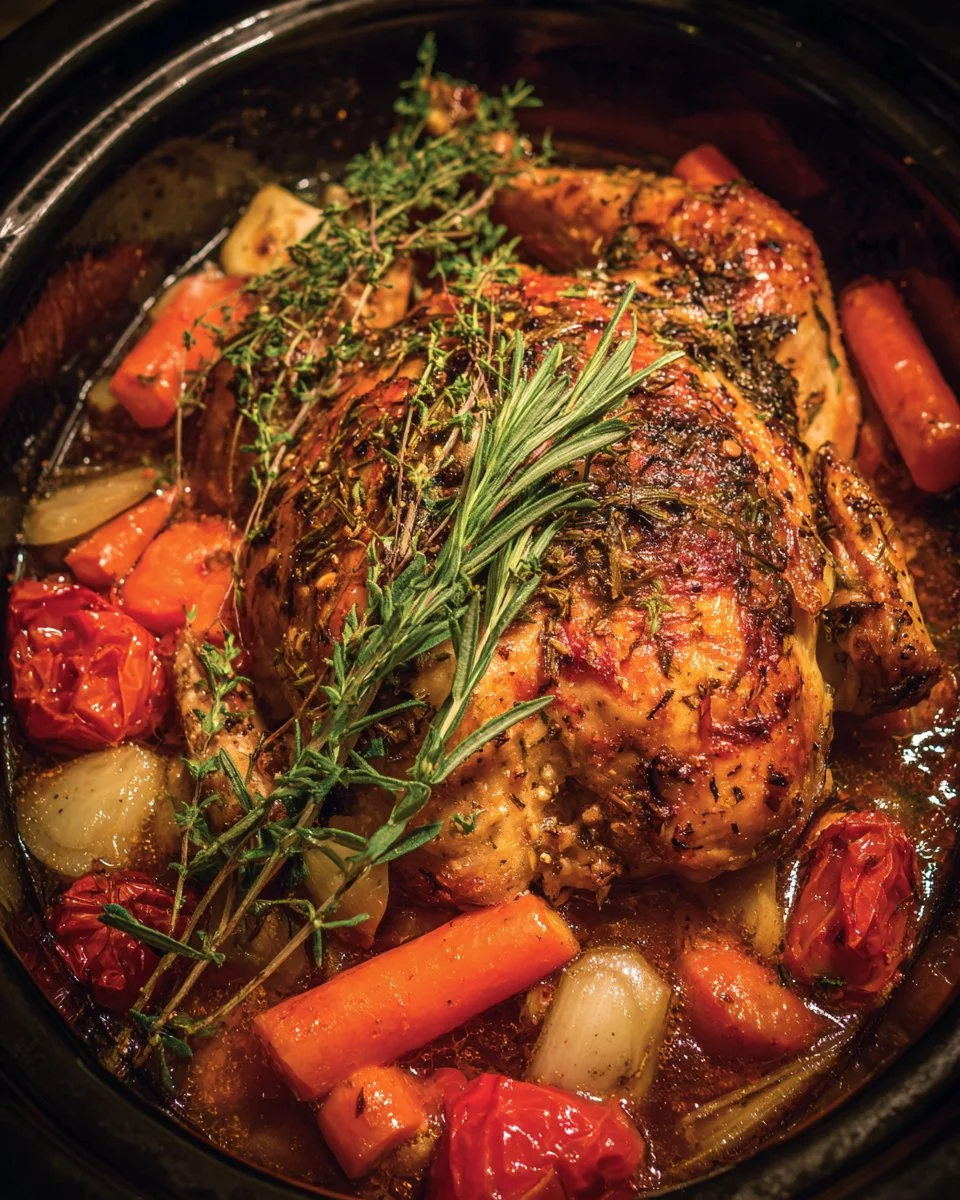 Healthy Crockpot Chicken meal cooked in a slow cooker for easy dinner options