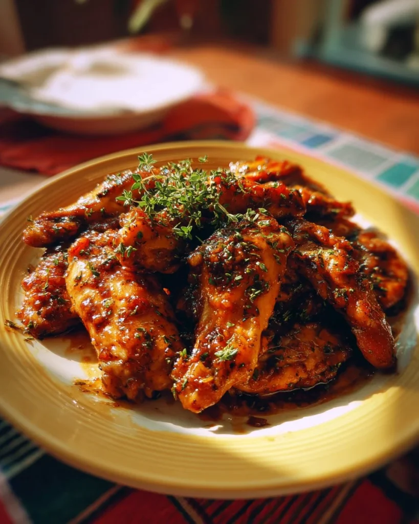 Delicious Honey Garlic Chicken with a savory glaze on a plate