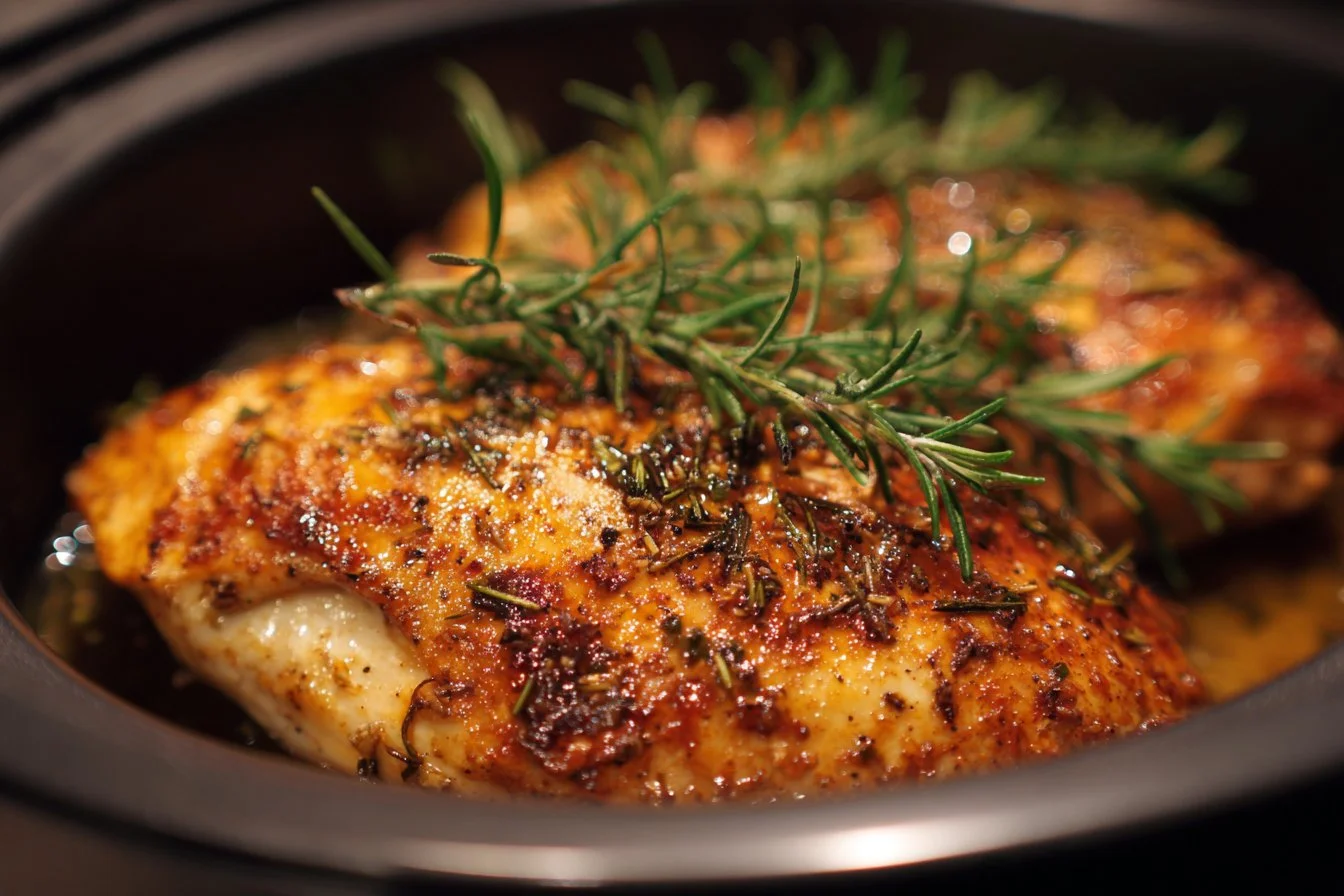 Instant Pot chicken breast with herbs and spices ready to serve