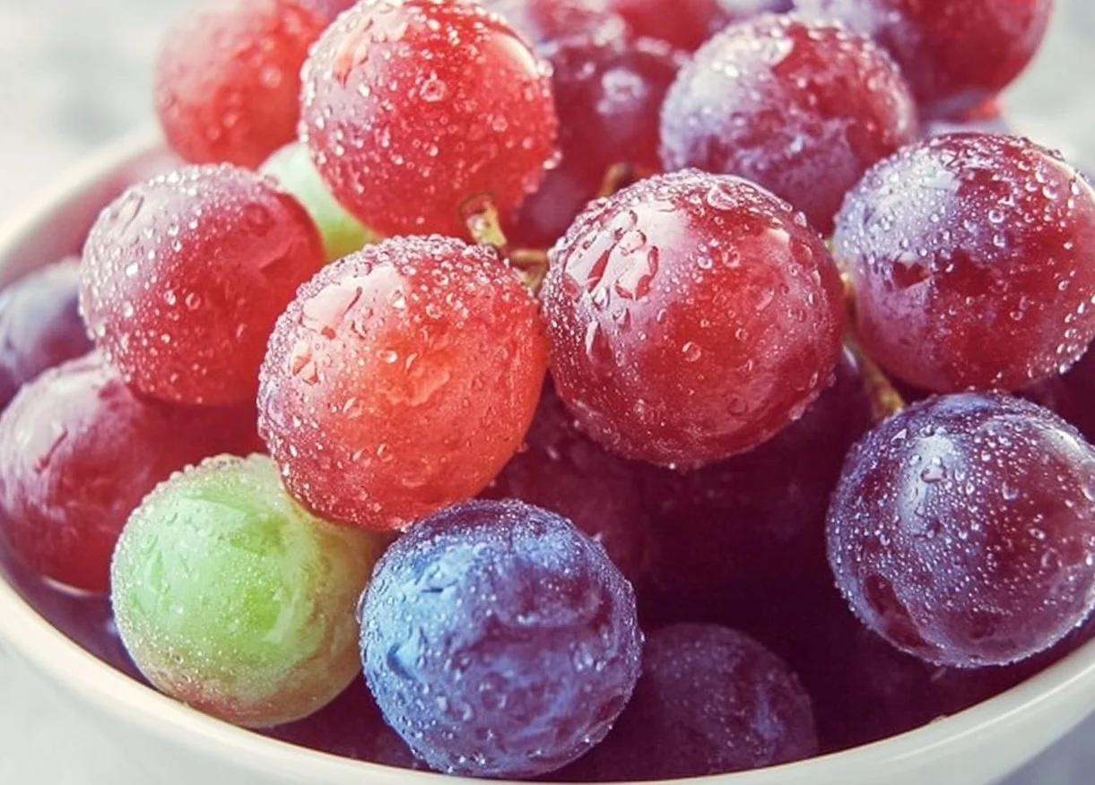 A bowl of Kool-Aid Grapes ready to be enjoyed as a colorful and tasty snack