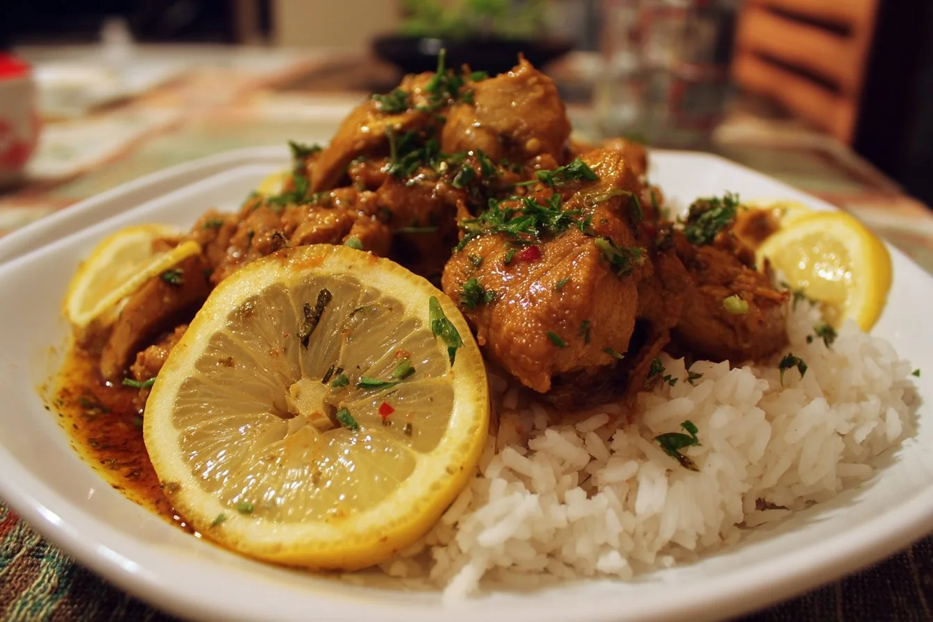Lemon Butter Chicken recipe with vibrant lemon sauce and tender chicken pieces