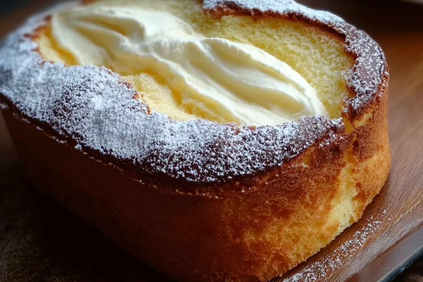 Homemade melt-in-your-mouth cake topped with frosting and fresh berries