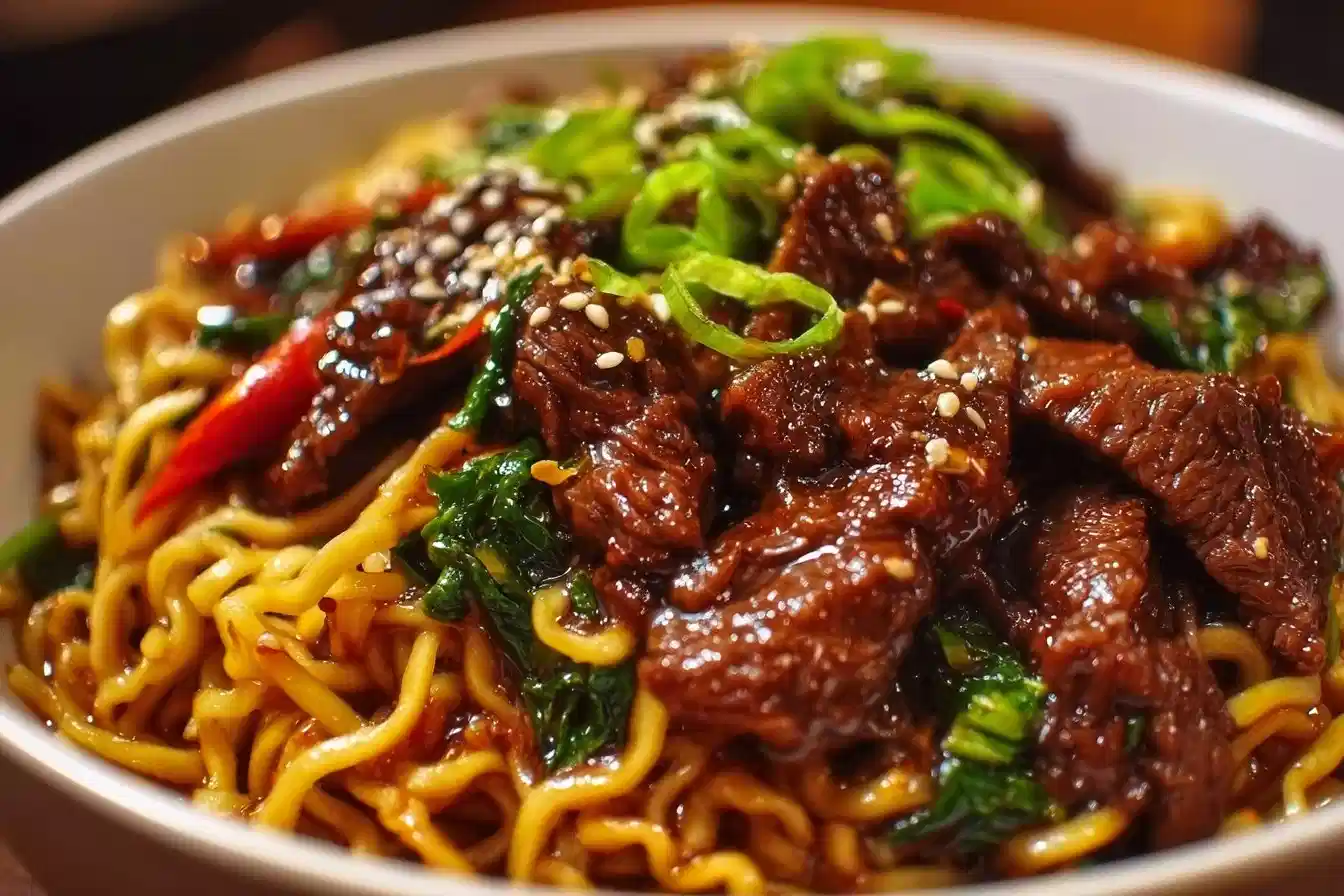 Sticky Beef Noodles