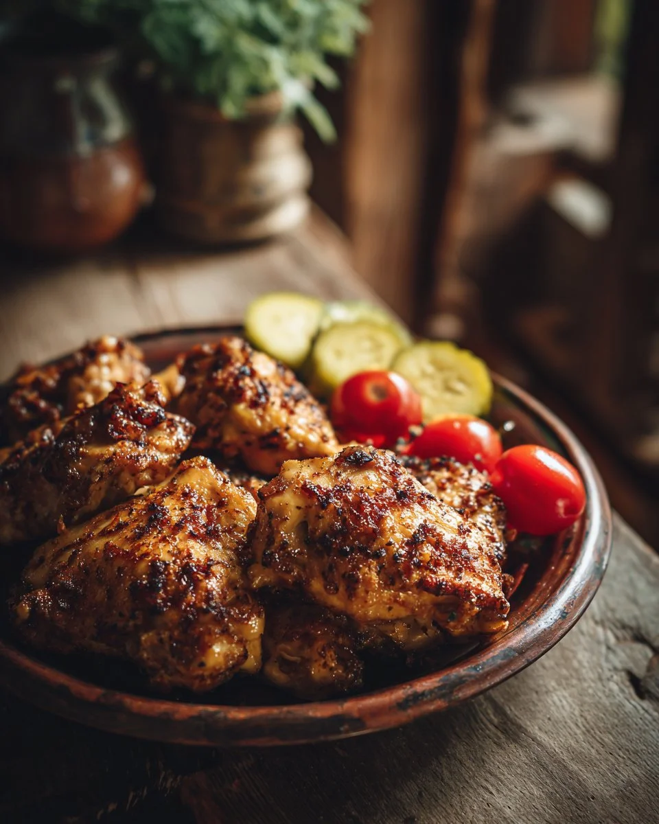 A variety of summer chicken recipes served on a picnic table