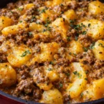 Delicious Beef and Potatoes dish featuring tender beef and hearty potatoes.
