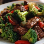 Beef Broccoli Stir Fry with tender beef and fresh broccoli in a savory sauce