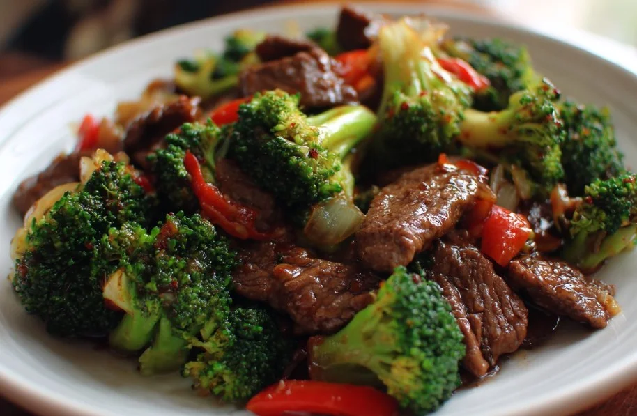 Beef Broccoli Stir Fry with tender beef and fresh broccoli in a savory sauce