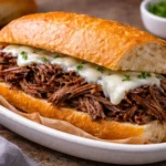 Delicious beef dip sandwich served with flavorful dipping sauce.