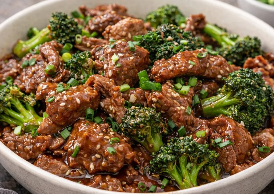 Sizzling beef round steak cooked to perfection on a grill.