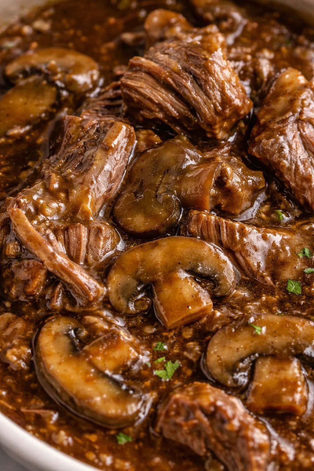 Savory beef tips served with vegetables and sauce for a delicious meal