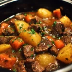 Delicious Crockpot Beef Stew with tender beef and fresh vegetables