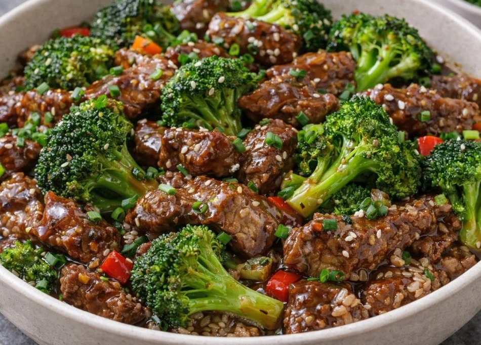 Delicious easy beef and broccoli dish served in a bowl