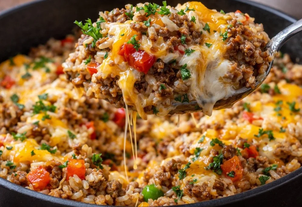 Easy ground beef dinner recipe with fresh ingredients and quick preparation