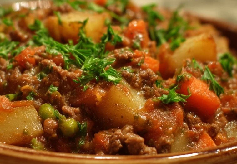 Easy ground beef meal recipe with ingredients for a quick dinner