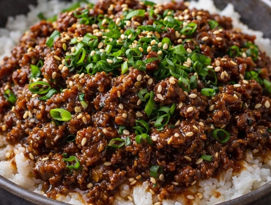 Delicious ground beef bowls with vegetables and toppings for a satisfying meal