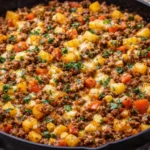 A variety of delicious ground beef dishes served on a table.