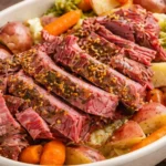 Delicious Instant Pot corned beef ready to be served