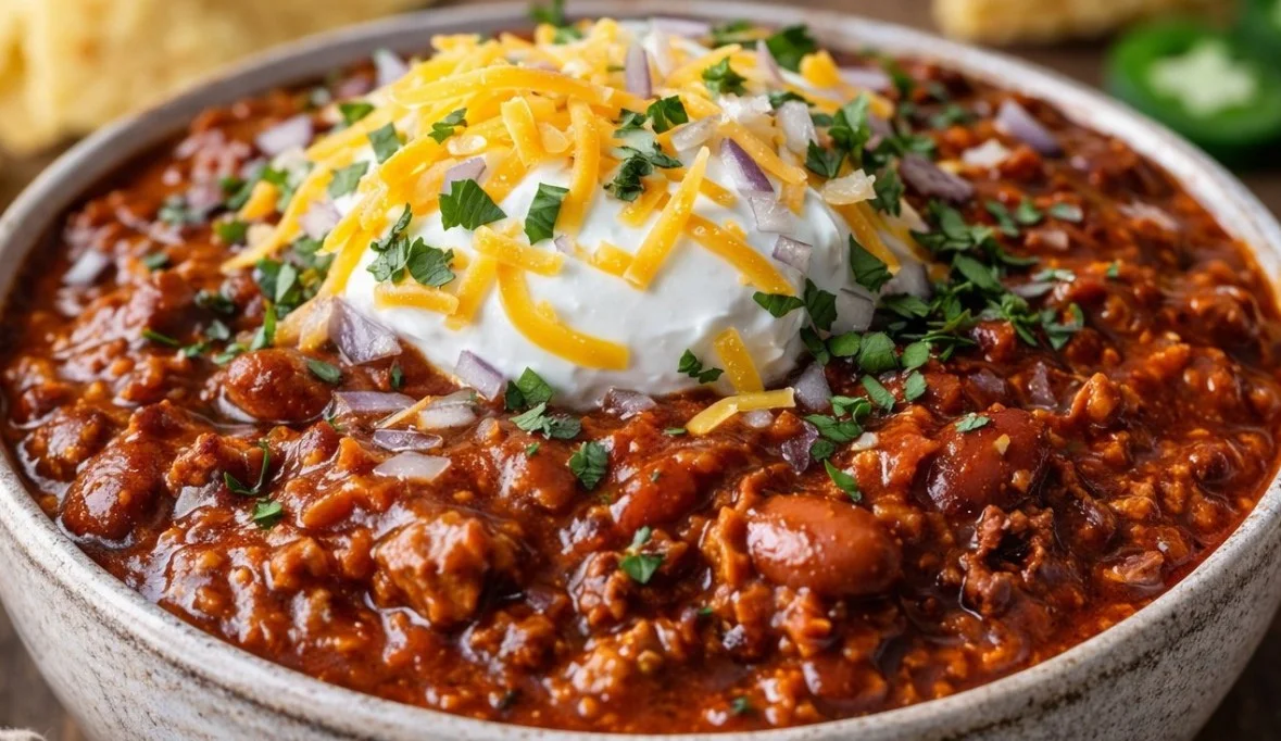 Instant Pot ground beef cooking in a stainless steel pot with vegetables.