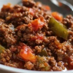Delicious Keto Ground Beef Recipe served with fresh vegetables and herbs