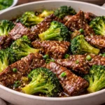 Slow cooker beef and broccoli recipe with tender beef and fresh vegetables