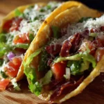 Delicious homemade taco with fresh ingredients and vibrant toppings