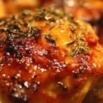 Plate of Alice Springs Chicken topped with cheese and bacon, served with sides.