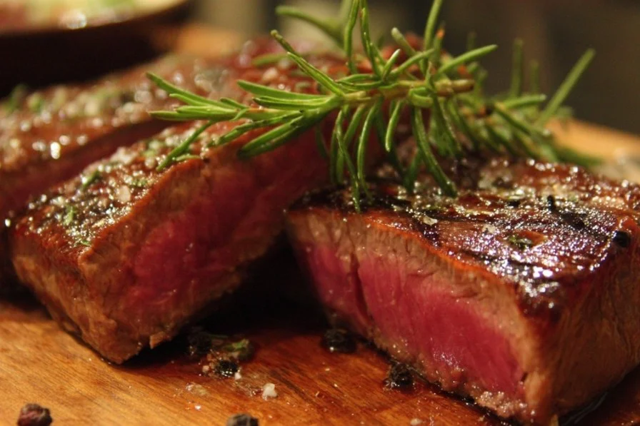 Juicy beef steak grilled to perfection, served with fresh vegetables.