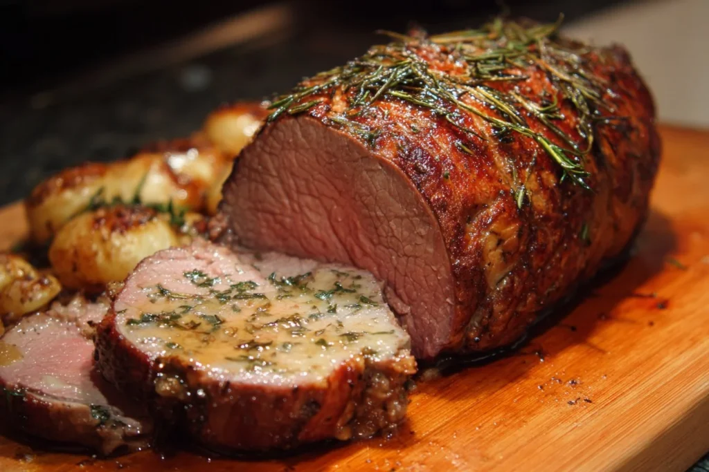 Perfectly roasted Beef Tenderloin served with gourmet sides