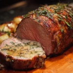 Perfectly roasted Beef Tenderloin served with gourmet sides