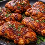 Juicy boneless skinless chicken thighs ready to be cooked for a healthy meal