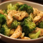 Delicious plate of Chicken and Broccoli stir-fry with vibrant vegetables.