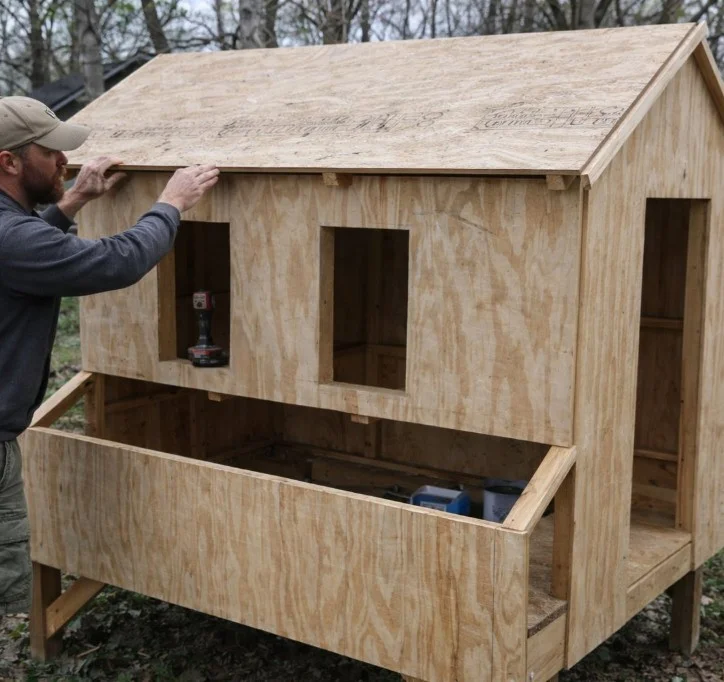 Variety of innovative chicken coop designs for backyard poultry raising