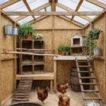 A stylish and functional chicken coop for backyard poultry farming