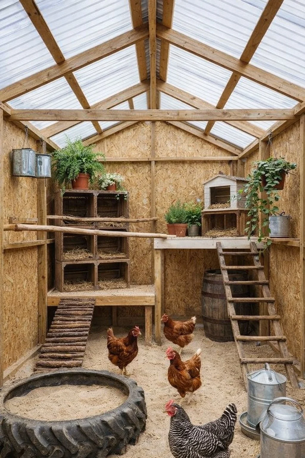 A stylish and functional chicken coop for backyard poultry farming