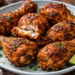 Juicy chicken drumsticks seasoned and roasted to perfection.