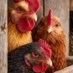 Vibrant illustration of a chicken showcasing its detailed feathers and colors.