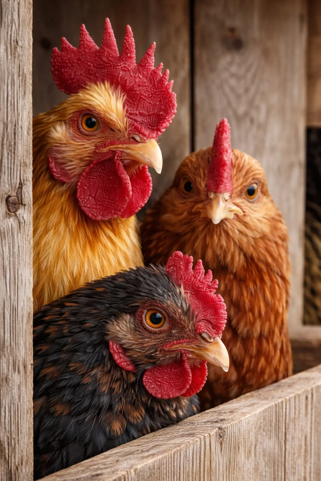 Vibrant illustration of a chicken showcasing its detailed feathers and colors.