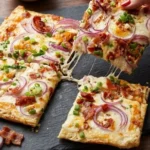 Delicious Chicken Pizza with fresh toppings and melted cheese