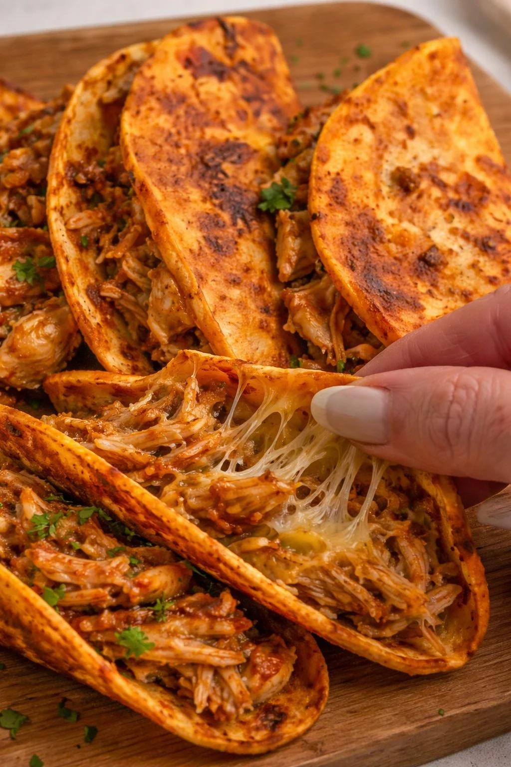 Delicious Chicken Taco topped with fresh ingredients and served on a plate