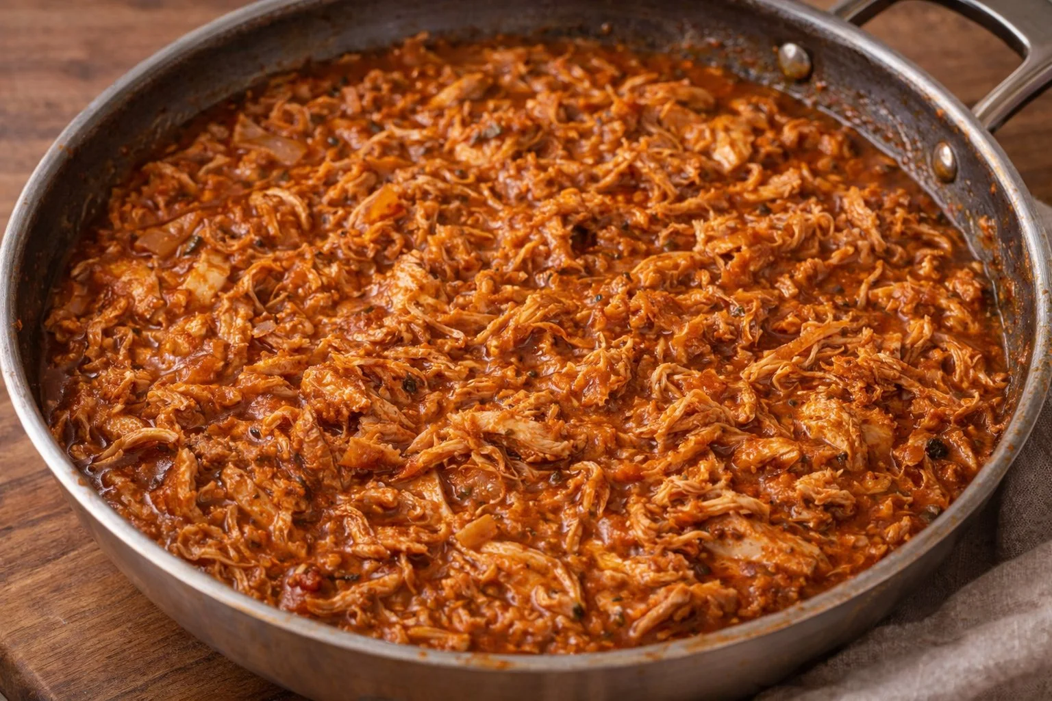 Delicious Chicken Tinga served in tortillas with fresh toppings