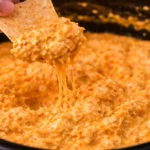 Bowl of easy Buffalo Chicken Dip with tortilla chips
