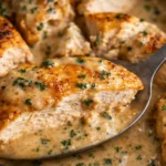 Delicious easy Crockpot chicken recipe prepared in a slow cooker
