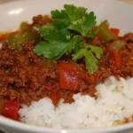 A delicious plate of easy ground beef dinner recipes served with vegetables